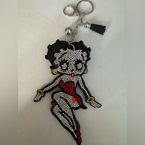 Betty Boop Rhinestone Keychain